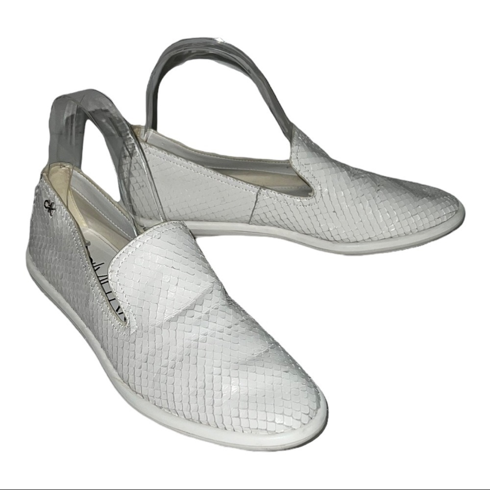 Calvin Klein Issa White Flats Size 6.5